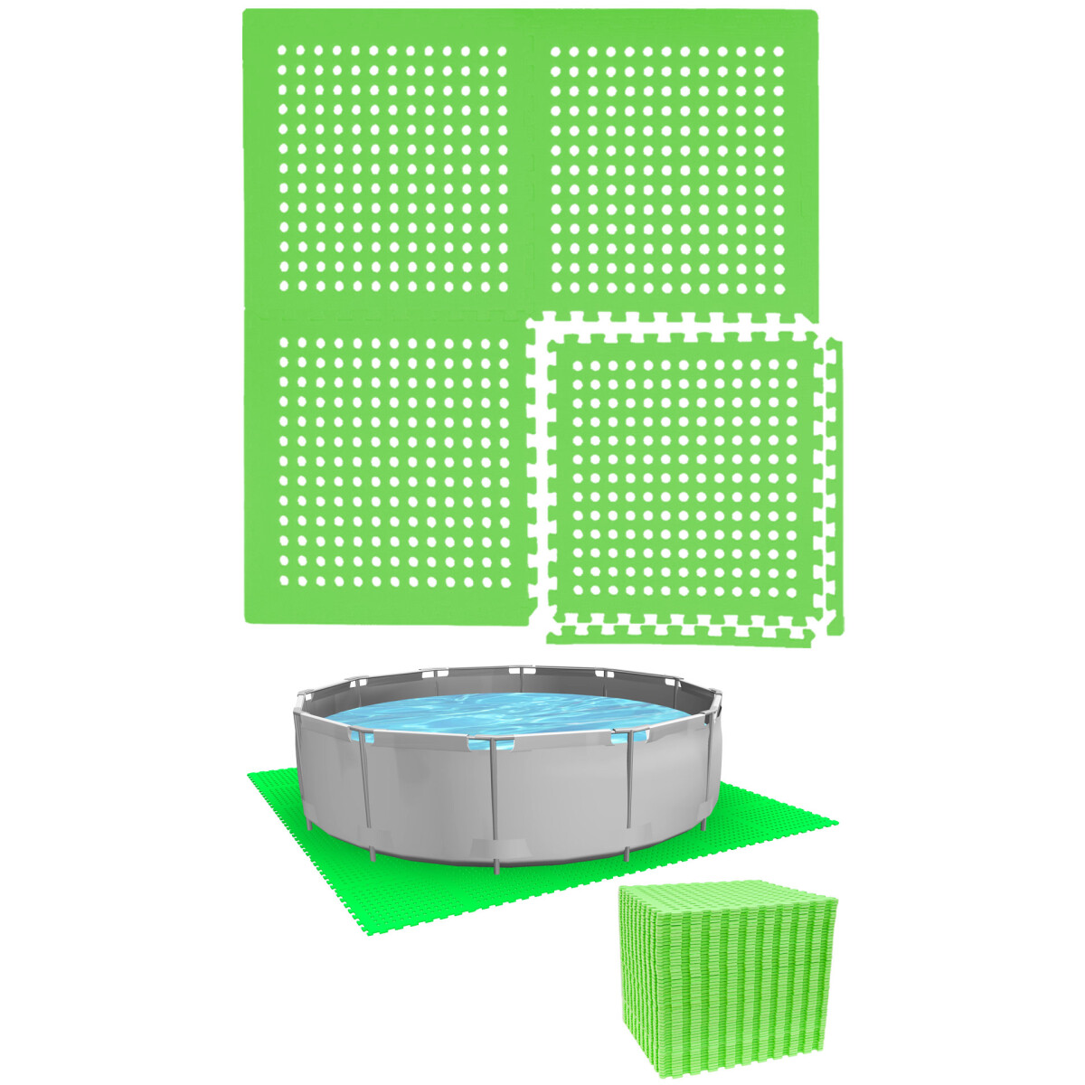 1cm Poolunterlage für 366cm Pool 52 Poolmatten...