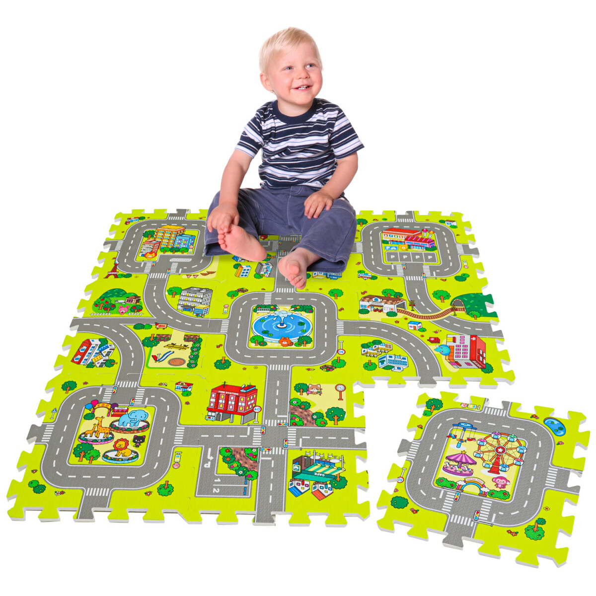 9 Teile Puzzlematte Straße für Kinder - 30x30...