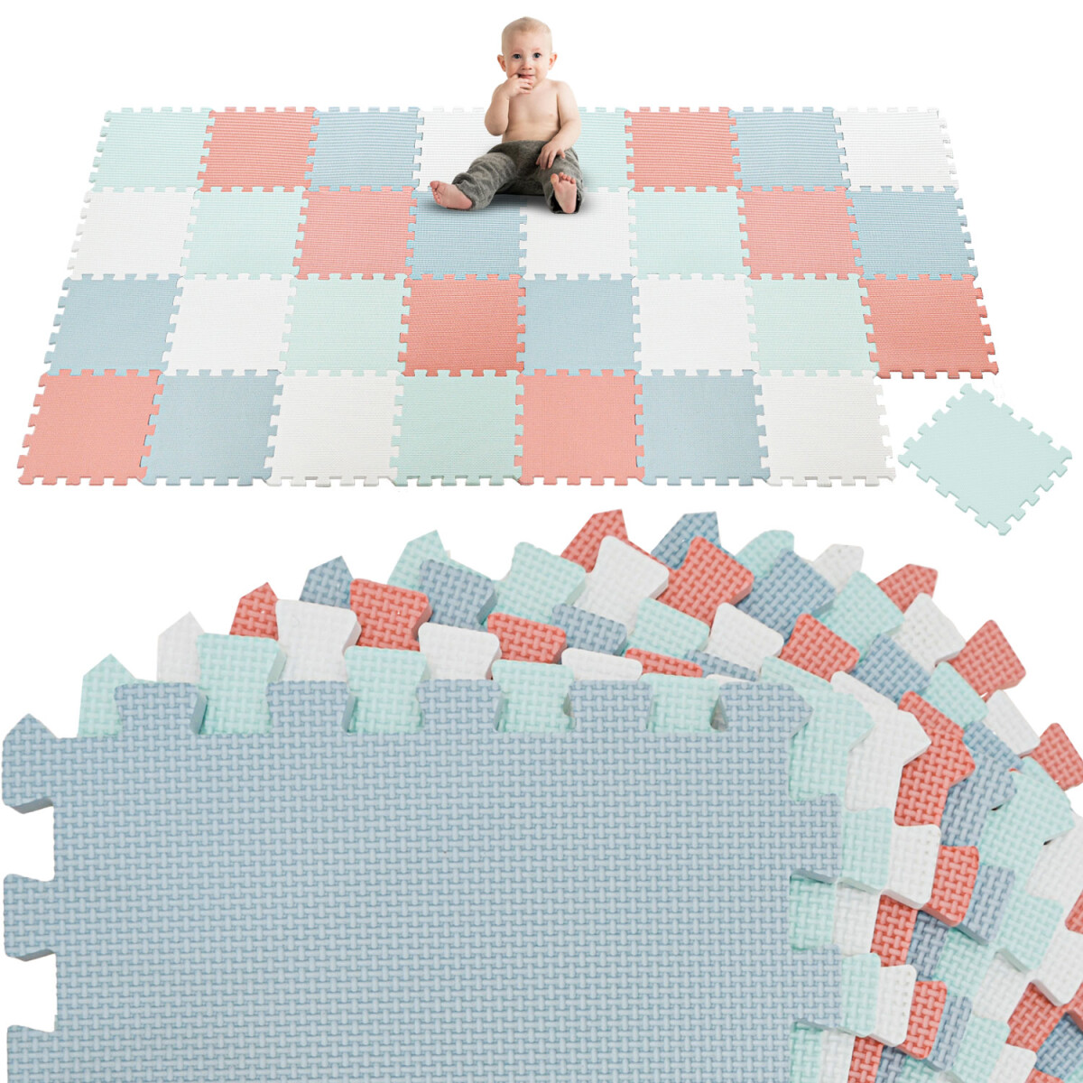 36 Teile Spielmatte Baby Puzzlematte 30x30 Spielteppich...