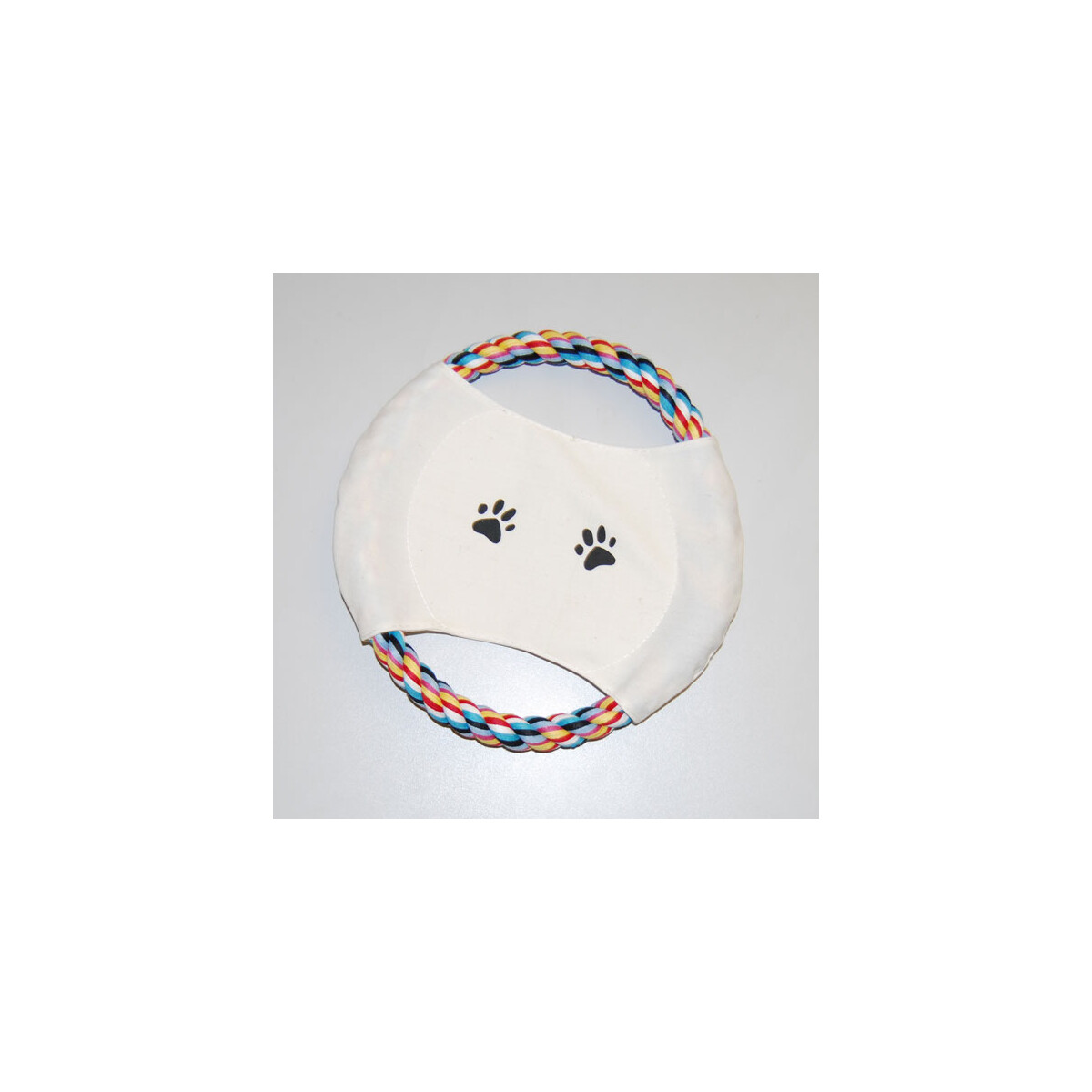 Tierspielzeug Hund Frisbee buntes Tau ca. 20 cm Durchmesser